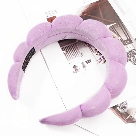 Ayesha White Velvet Spa Headband for Washing Face Makeup Skincare and Facial Cleansing Ayesha White Velvet Spa Headband for Washing Face Makeup Skincare and Facial Cleansing