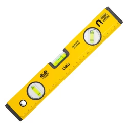 Deli Spirit Level 300mm 3 in 1 Function Horizontal Vertical Measurement Professional Grade Aluminum Alloy Construction Bubble Vial Precision Easy to Read Durable Leveling Tool