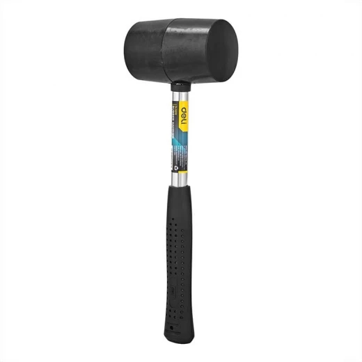 Deli Tools Rubber Hammer EDL5616 0.5kg Black for Tile Laying and Assembly Work
