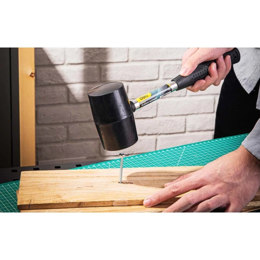 Deli Tools Rubber Hammer EDL5616 0.5kg Black for Tile Laying and Assembly Work - Deli - Image 3