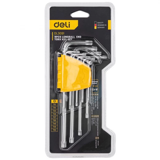 Deli Torx Hex Key Set Cr V Steel T10 T15 T20 T25 T27 T30 T40 T45 T50 Deli Torx Hex Key Set Cr V Steel T10 T15 T20 T25 T27 T30 T40 T45 T50