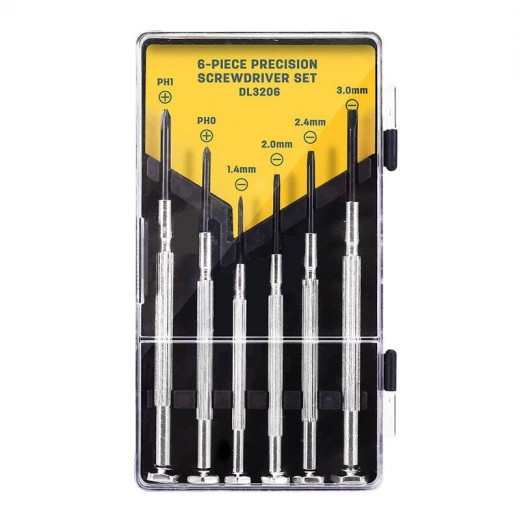 Deli Precision Screwdriver Set 6 Piece Kit for Electronics Repair and Maintenance Deli Precision Screwdriver Set 6 Piece Kit for Electronics Repair and Maintenance