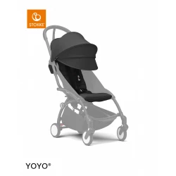 مجموعة مقاعد عربة الأطفال Stokke YOYO³ 6+ - أسود، خفيفة الوزن، متوافقة مع هيكل YOYO، سهلة الطي، تصميم مريح وأنيق للأطفال الصغار