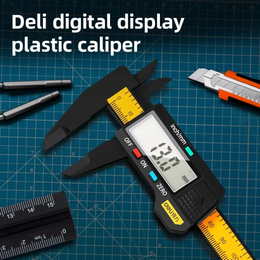 فرجار ديجيتال ديلي 6 بوصة، نايلون PA66، شاشة LCD، لقياس دقيق - ديلي - Image 4