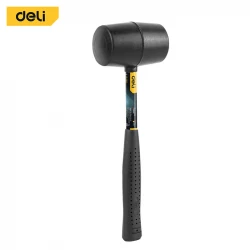 Deli Rubber Hammer 340g PVC Head Steel Handle for Woodworking, Tiling