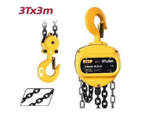 Deli Heavy Duty Manual Chain Hoist 3 Ton 3 Meter Lift EDL303 Deli Heavy Duty Manual Chain Hoist 3 Ton 3 Meter Lift EDL303