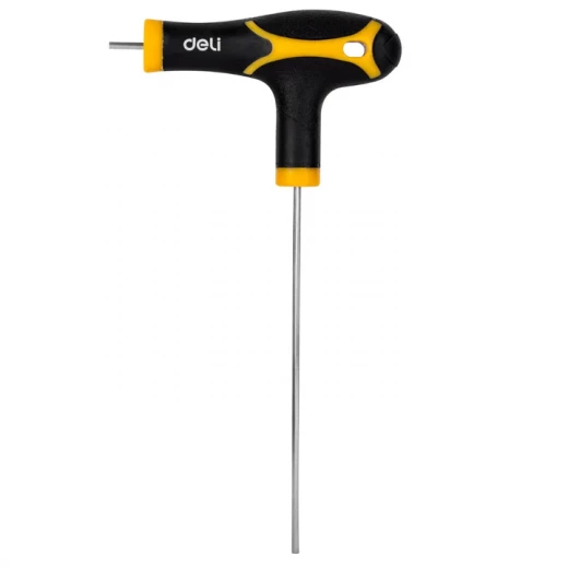 Deli EDL233108 T Handle Hex Wrench Set, 8 Piece Set, Constructed From Durable CR V Steel, Ideal for Precise Fastening and Loosening, Offering Comfort Grip for Extended Use - Deli - Image 2