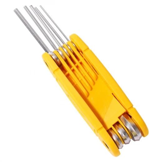 Deli 8pcs Foldable Flat End Hex Key Set Cr V Steel, 1.5mm 8mm - Deli - Image 2