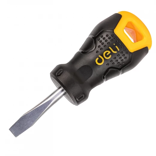 مفك براغي ديلي EDL6260381 مشقوق 6 ملم × 38 ملم بمقبض PP مريح للعمل الدقيق، تصميم متين، وقبضة مريحة لأعمال DIY والمهام الاحترافية