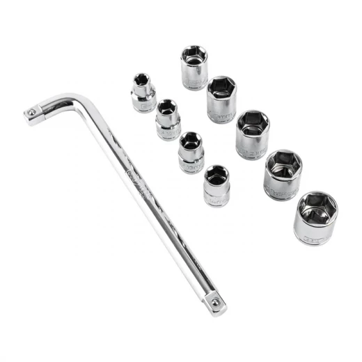 Deli Socket Set 10 Piece 1/4 Inch Cr V Steel Automotive Repair Kit - Deli - Image 4