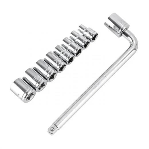 Deli Socket Set 10 Piece 1/4 Inch Cr V Steel Automotive Repair Kit - Deli - Image 2