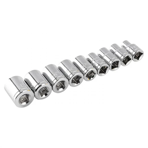 Deli Socket Set 10 Piece 1/4 Inch Cr V Steel Automotive Repair Kit - Deli - Image 3