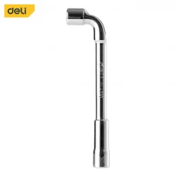 Deli L Angled Socket Wrench 10mm CRV Steel for Mechanics and DIY Projects