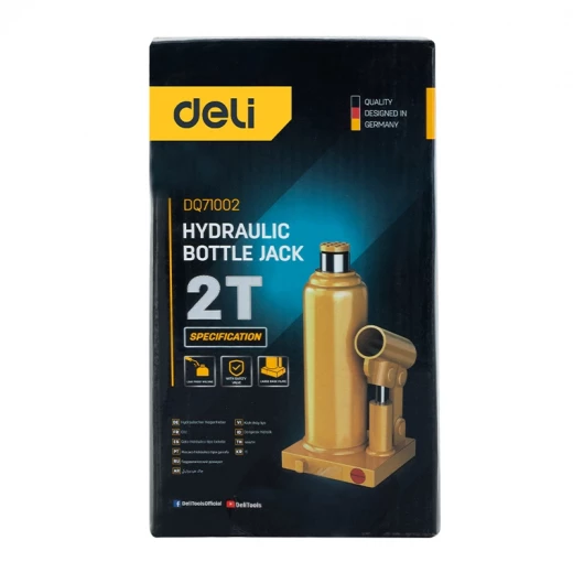 Deli 2T Hydraulic Bottle Jack, 105mm Lift, Automotive Repair Tool - Deli - Image 4