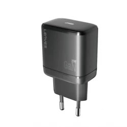 لينيس LCH383 شاحن حائط سريع 25 واط GaN بمنفذ Type-C، مدمج، مناسب للسفر، يدعم PD و QC 3.0 عالميًا