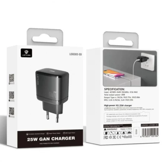 Lenyes LCH383 25W GaN Type-C Fast Wall Charger Compact Travel-Friendly Universal PD QC 3.0 - Lenyes - Image 2