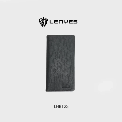 Lenyes LHB1203 Leather Pouch Slim Elegant Hand Carry Black for Small Essentials Lenyes LHB1203 Leather Pouch Slim Elegant Hand Carry Black for Small Essentials