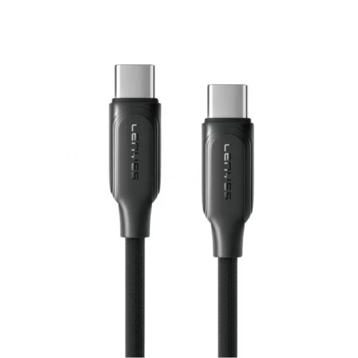 LENYES LC507 TC-TC 100W USB-C to USB-C Braided Fast Charging Cable 1 Meter Black - Lenyes - Image 2