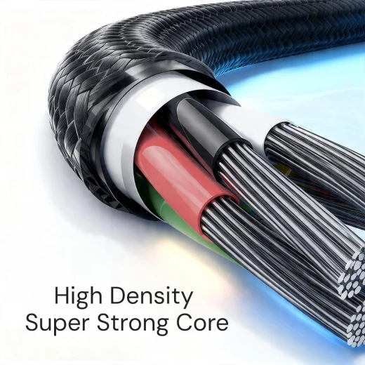 Lenyes LC546 Type-C to Lightning Cable 1 Meter Aluminium Alloy Braided 27W Fast Charging Tangle Free for iPhone and iPad - Lenyes - Image 4
