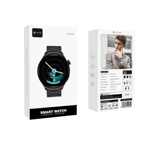 Lenyes LW-231 Smartwatch for Men Black Aluminum Alloy Case 2.13 Inch HD Display with Bluetooth Calling and Health Monitoring - Lenyes - Image 2