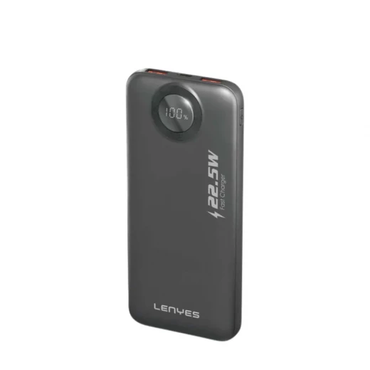 Lenyes PX153D Crystal Series Transparent Power Bank 10000mAh 22.5W Fast Charging PD 20W LED Digital Display Black Lenyes PX153D Crystal Series Transparent Power Bank 10000mAh 22.5W Fast Charging PD 20W LED Digital Display Black