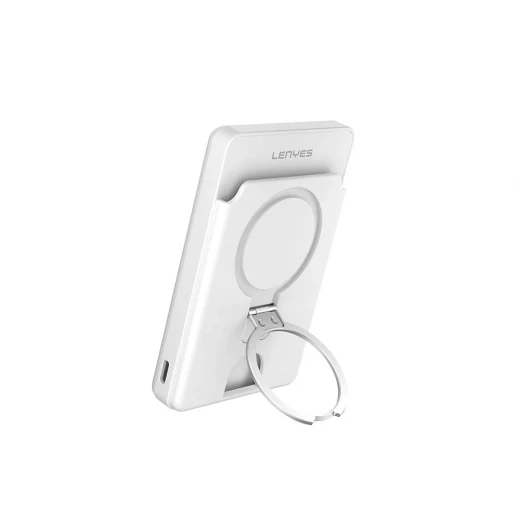Lenyes PW006D Magnetic Wireless Power Bank 5000mAh 15W MagSafe Fast Charging 20W PD Ultra Compact White - Lenyes - Image 7
