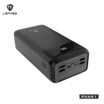 لينيس باور بانك محمول PX591D Pro بسعة 50000 مللي أمبير وشحن سريع بقوة 65 واط PD وشاشة LED رقمية - لينيس