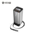 Lenyes PX2001D 20000mAh Power Bank 100W USB-C Fast Charging Laptop Compatible Built-in Retractable Cable Silver - Lenyes