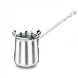 Korkmaz Classic Coffee Pot 4 Cups Stainless Steel Ergonomic Handles Dishwasher Safe
