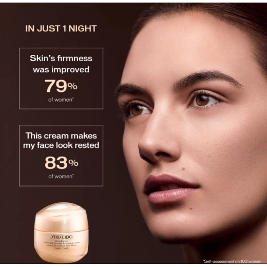 Shiseido Benefiance Overnight Wrinkle Resisting Cream 50ml Anti-Aging Night Moisturizer for Normal to Dry Skin - Shiseido - Image 5