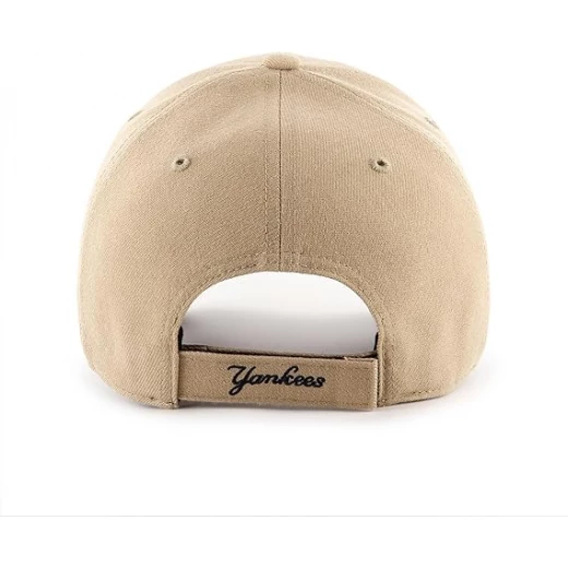 47 Brand New York Yankees MVP Baseball Cap Beige Khaki Adjustable Hook and Loop Closure Officially Licensed - 47 Brand - Image 2