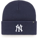 قبعة شتوية 47 MLB Haymaker Cuff Knit لفريق نيويورك يانكيز، لون كحلي، مصنوعة من الأكريليك الناعم، قبعة بيني رسمية بحافة مطوية، دافئة ومريحة، مقاس واحد يناسب معظم المقاسات، مناسبة للرجال والنساء في الأجواء الباردة - 47 براند