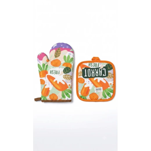 Heat Resistant Oven Mitt and Pot Holder Set with Colorful Vegetable Print Kitchen Cooking Baking BBQ Gloves Protective Padded Oven Glove and Hot Pad for Safe Handling of Hot Cookware Heat Resistant Oven Mitt and Pot Holder Set with Colorful Vegetable Print Kitchen Cooking Baking BBQ Gloves Protective Padded Oven Glove and Hot Pad for Safe Handling of Hot Cookware