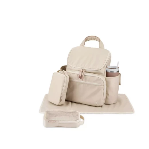 Skip Hop Forma Diaper Backpack Oat Color Water-Resistant with Insulated Pockets and Changing Pad 28 Liter Capacity Skip Hop Forma Diaper Backpack Oat Color Water-Resistant with Insulated Pockets and Changing Pad 28 Liter Capacity