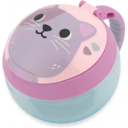 Skip Hop Baby Snack Container Mealtime Snack Cup 7.5oz Besties Squad Cat BPA-Free Dishwasher Safe