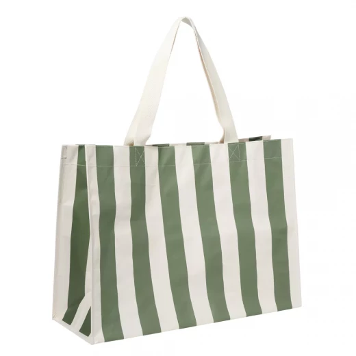 SUNNY LiFE The Vacay Carryall Beach Bag Olive Stripe Oversized Waterproof Durable with Detachable Pouch and Drainage Holes - Sunny life - Image 5