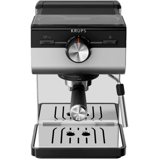 Krups Authentic+ XP384E10 Espresso Machine, 1450W, 15-Bar Pressure, Manual Coffee Maker with Steam Wand, Silver Krups Authentic+ XP384E10 Espresso Machine, 1450W, 15-Bar Pressure, Manual Coffee Maker with Steam Wand, Silver