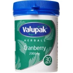 Valupak Cranberry Supplement 30 Tablets for Urinary Tract Health Support and Wellness - Valupak