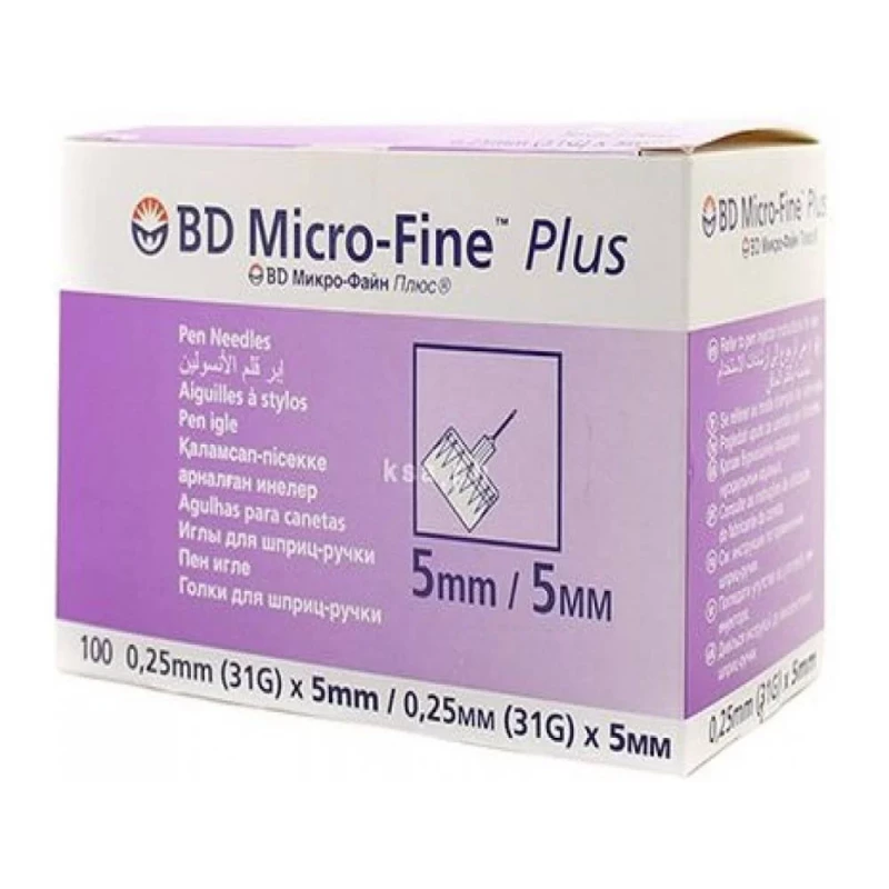 إبر قلم الأنسولين BD Micro Fine 5 مم / 100 قطعة لعناية مرضى السكري حقن لطيفة ومريحة