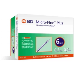 BD Micro-Fine Plus 0.5ml Insulin Syringes Box of 10 for Painless Diabetes Management