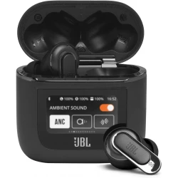 JBL Tour Pro 2 True Wireless Noise Cancelling Earbuds, Smart Case, Smart Ambient, 6-Mic Technology, Immersive Legendary Sound, Sound Amplification, Bluetooth 5.3, LE Audio - Black, JBLTOURPRO2BLK