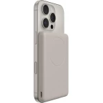 بيلكن BoostCharge بنك طاقة مغناطيسي بسعة 5000mAh | شاحن محمول نحيف مع حلقة مغناطيسية ومنفذ USB-C | بطارية إضافية للآيفون وجالاكسي وPixelSnap والآيباد والأجهزة اللوحية | كابل USB-C مرفق | اللون رملي - بيلكين