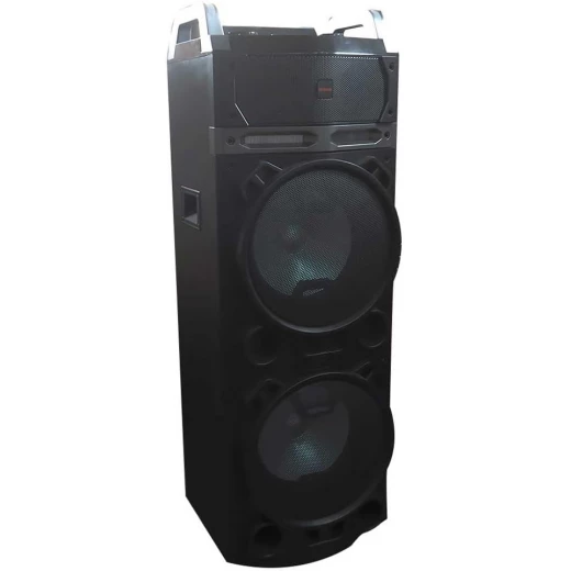 مكبر صوت ترولي Aiwa KBTUS-900 بتقنية بلوتوث مع 2 ميكروفون لاسلكي وجهاز تحكم عن بعد، أسود، ارتفاع 120 سم - ايوا - Image 4