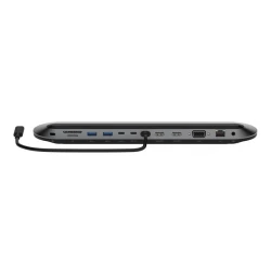 بيلكن Connect محطة إرساء USB-C Pro عالمية 11 في 1 | قاعدة توصيل متعددة المنافذ للحواسيب المحمولة | تدعم توصيل 3 شاشات | شحن سريع Power Delivery بقدرة 100 واط