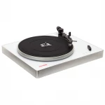 Aiwa APX-680BT Modern Silver Black Hi-Fi Belt Drive Turntable with Bluetooth and USB Recording