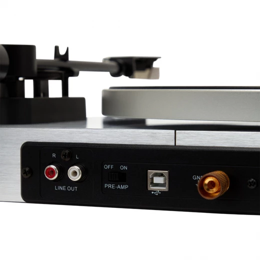 Aiwa APX-680BT Modern Silver Black Hi-Fi Belt Drive Turntable with Bluetooth and USB Recording - Image 5