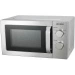 ميكروويف Aiwa MW-200SL بسعة 20 لتر وقوة 700 واط من الستانلس ستيل مع تحكم بمقبض دوار ووظيفة إذابة الجليد باللون الفضي - ايوا