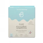 بنطال حفاض سباحة من PureBorn، مقاس S-M، مناسب للأطفال بوزن 6–11 كجم، مصنوع من ألياف البامبو، قابل للتنفس، مصنوع من مواد نباتية (Vegan)، يوفر حماية من التسرب، ناعم ومريح، عبوة تحتوي على 10 حفاضات. - بيور بورن