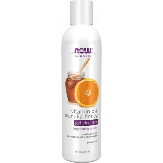 NOW Foods Vitamin C and Manuka Honey Gel Cleanser Brightening System for Healthy Looking Skin 8 Ounce Pack of 4 NOW Foods Vitamin C and Manuka Honey Gel Cleanser Brightening System for Healthy Looking Skin 8 Ounce Pack of 4