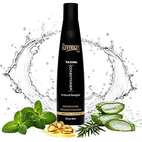 Revivogen MD Thickening Conditioner for Fine & Thinning Hair, 12 oz | Dermatologist Formulated with Biotin & Keratin for Lightweight Daily Conditioning and Soft, Manageable Hair Revivogen MD Thickening Conditioner for Fine & Thinning Hair, 12 oz | Dermatologist Formulated with Biotin & Keratin for Lightweight Daily Conditioning and Soft, Manageable Hair